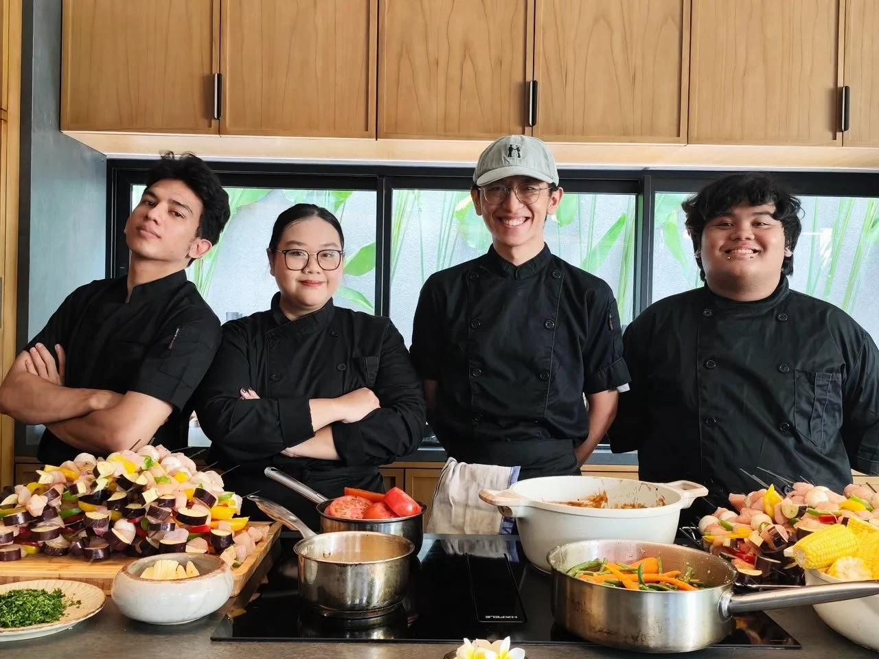 The Chef in Black team together in a kitchen before service